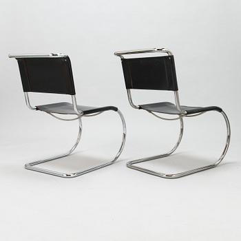 LUDWIG MIES VAN DER ROHE, a set of 1970-1980's 4+2, 'MR10' chairs for Thonet.