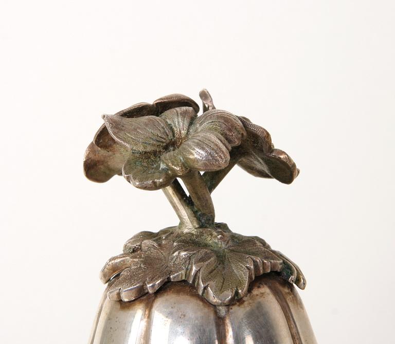 KAFFESERVIS, 3 delar, silver, Axel Larsson, Helsingborg, 1914.