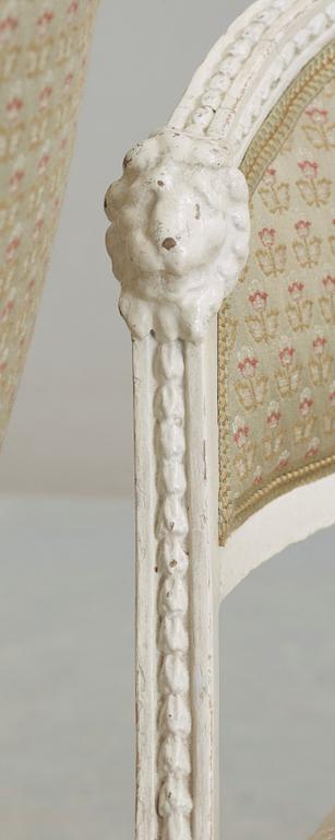 BALJFÅTÖLJER, ett par, Sverige, 1800-tal.