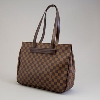 LOUIS VUITTON DAMIER EBENE PARIOLI SHOULDER TOTE.