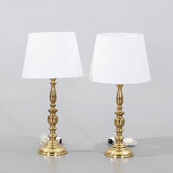 A PAIR OF TABLE LAMPS, Aneta, Växjö, second half of the 20th century.