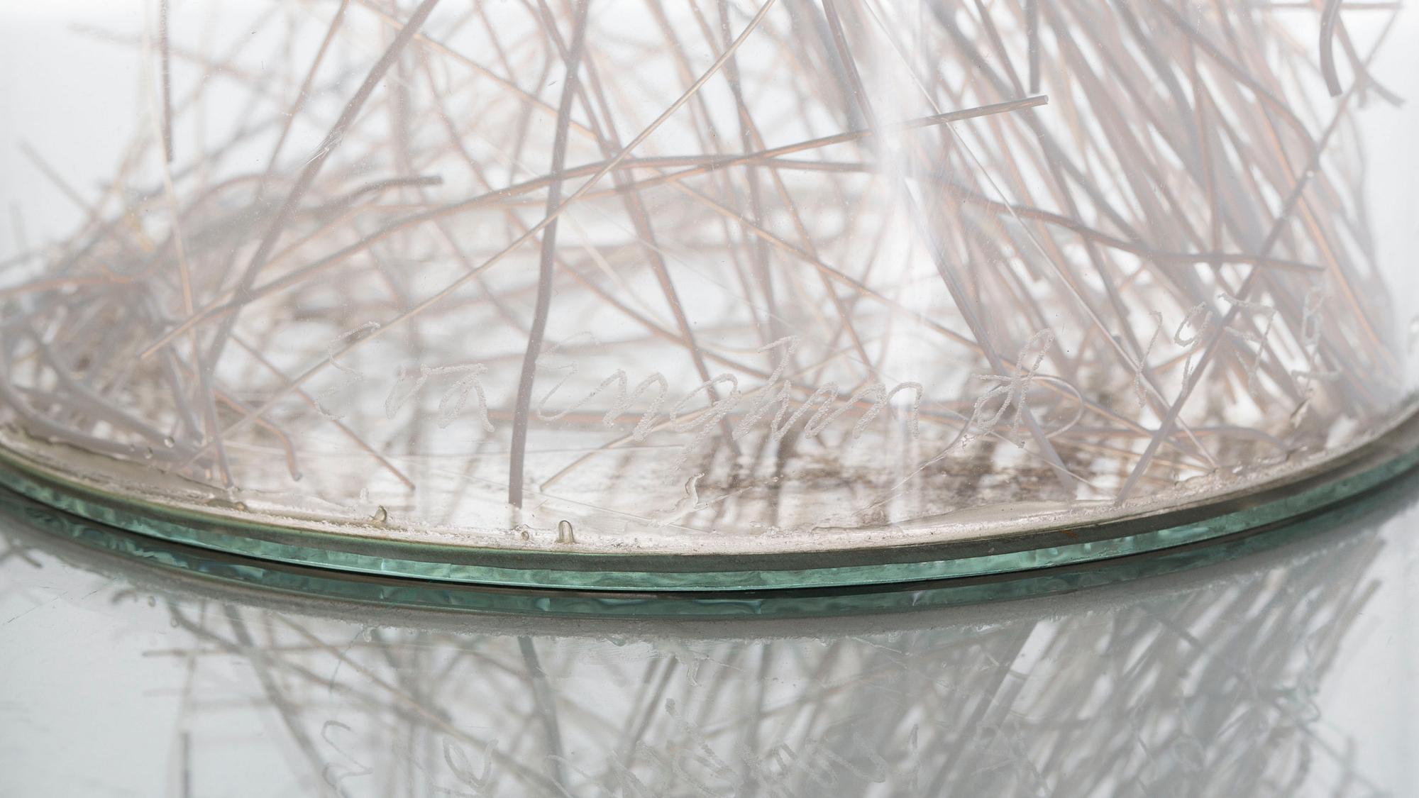 SKULPTUR, glas, Eva Englund, signerad och daterad 1972.