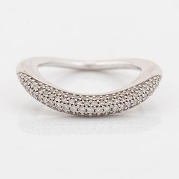 Georg Jensen, silver and diamond ring.