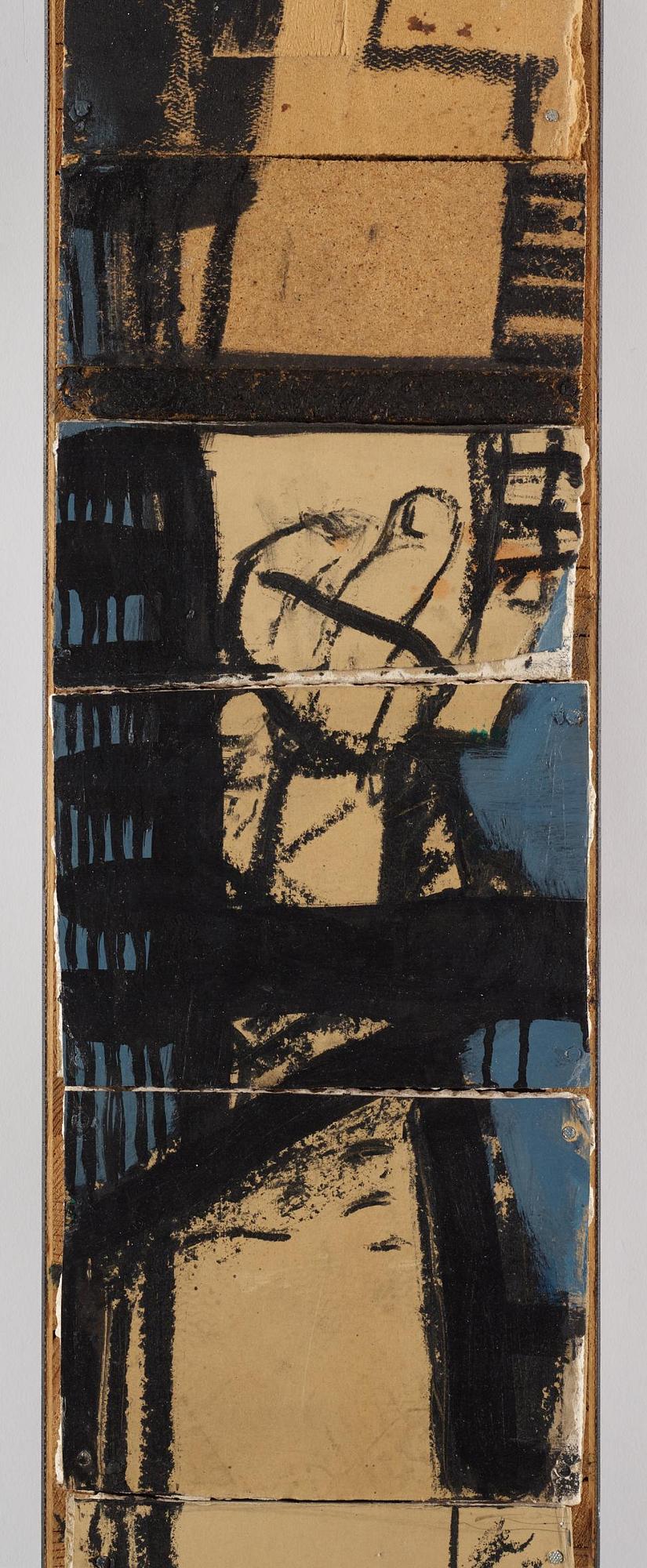 Arvid Pettersen, signed AJP and dated -90 on verso. Mixed media on panel.