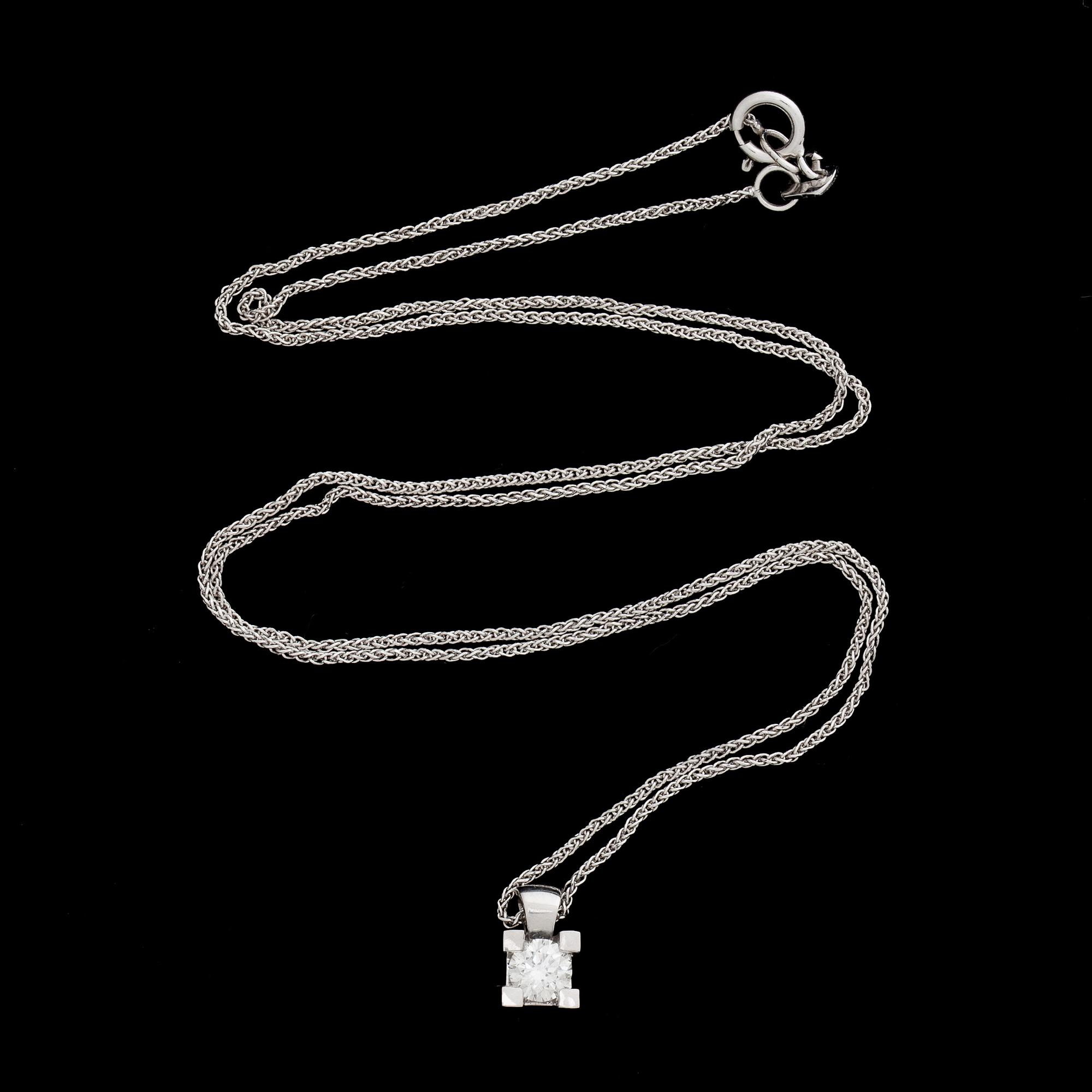 HÄNGE, vitguld, med briljantslipad diamant 0,3ct.