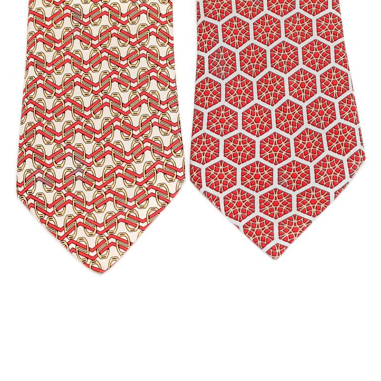 HERMÈS, two silk ties.