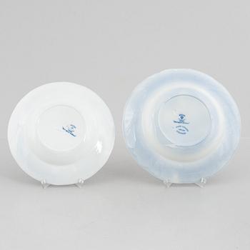 Matservis, flintgods, "Davenport Willow", Booths, England, tidigt 1900-tal.