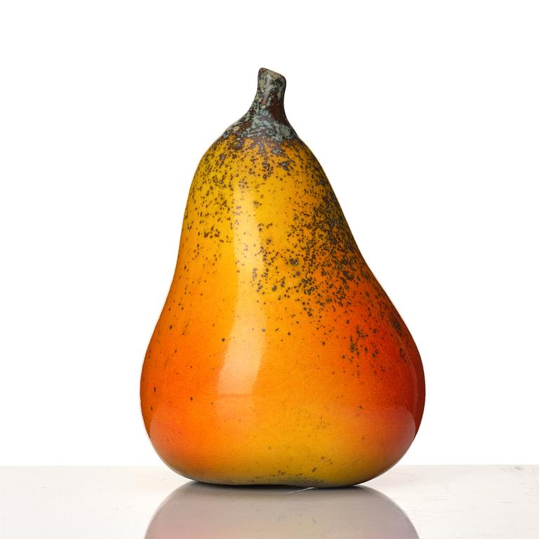 Hans Hedberg, a faience sculpture of a pear. Biot, France.