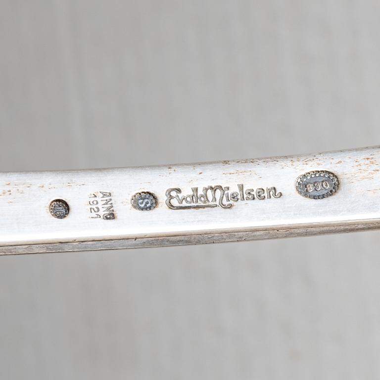 Evald Nielsen, an art nouveau silver soup ladle, Copenhagen, Denmark 1921.