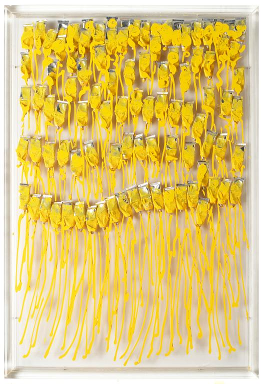 Arman (Armand Pierre Fernandez), Yellow paint tubes.