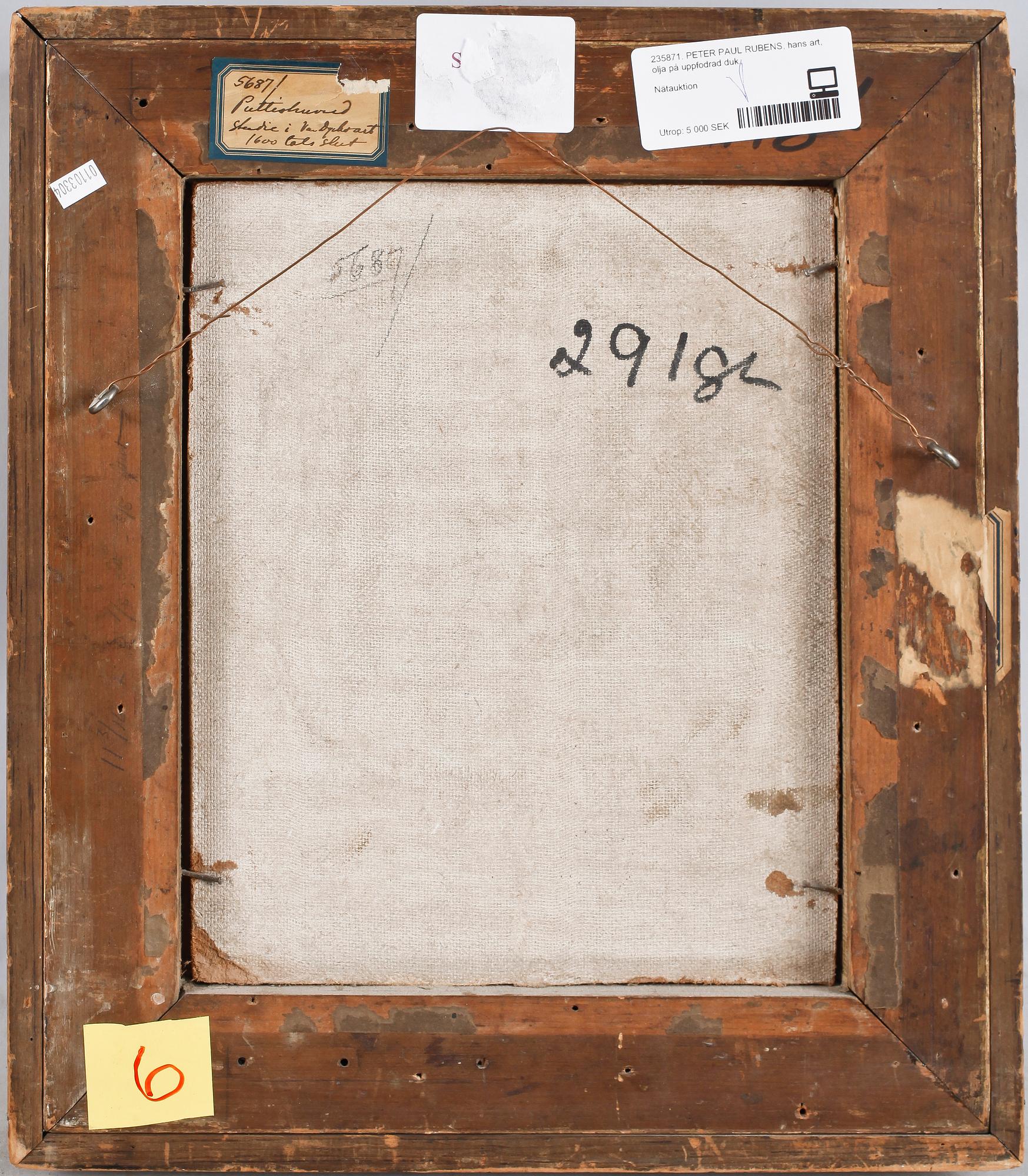 PETER PAUL RUBENS, hans art, olja på uppfodrad duk.