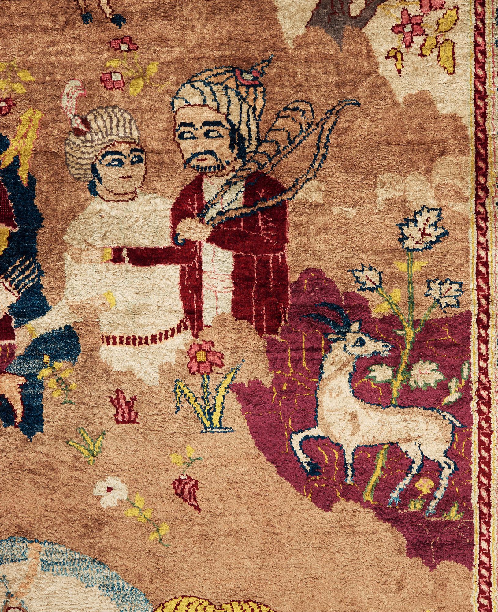 MATTA, semiantik silke Täbris figural, signerad Haddad, 180,5 x 123,5 cm.