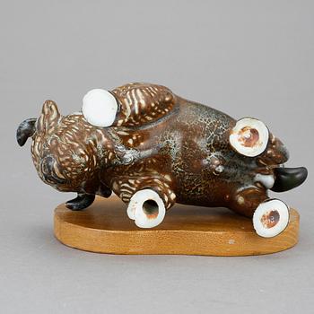SKULPTUR, stengods. Gunnar Nylund, Rörstrand, 1950-60-tal.