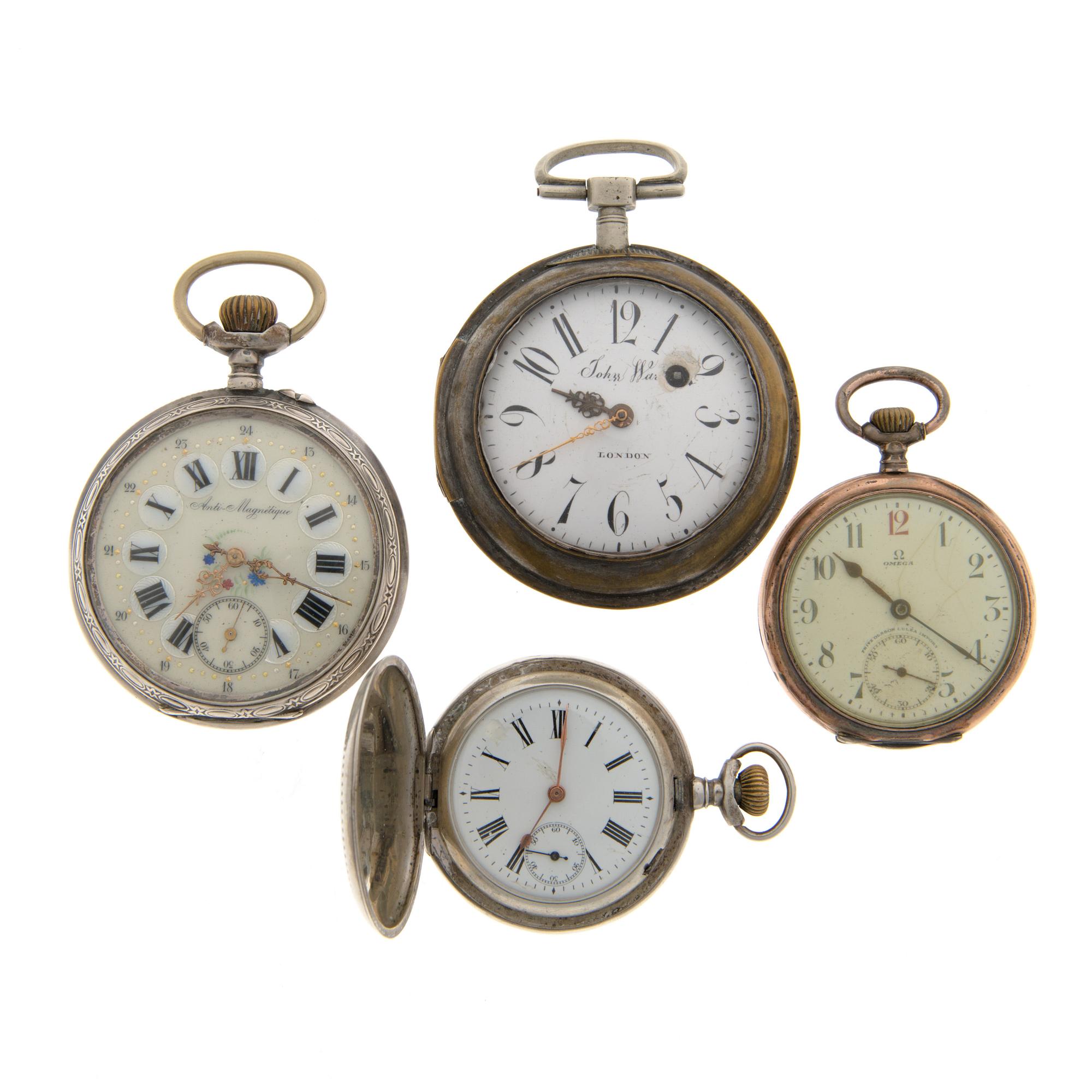 FOUR POCKETWATCHES, 18th-early 20th century.