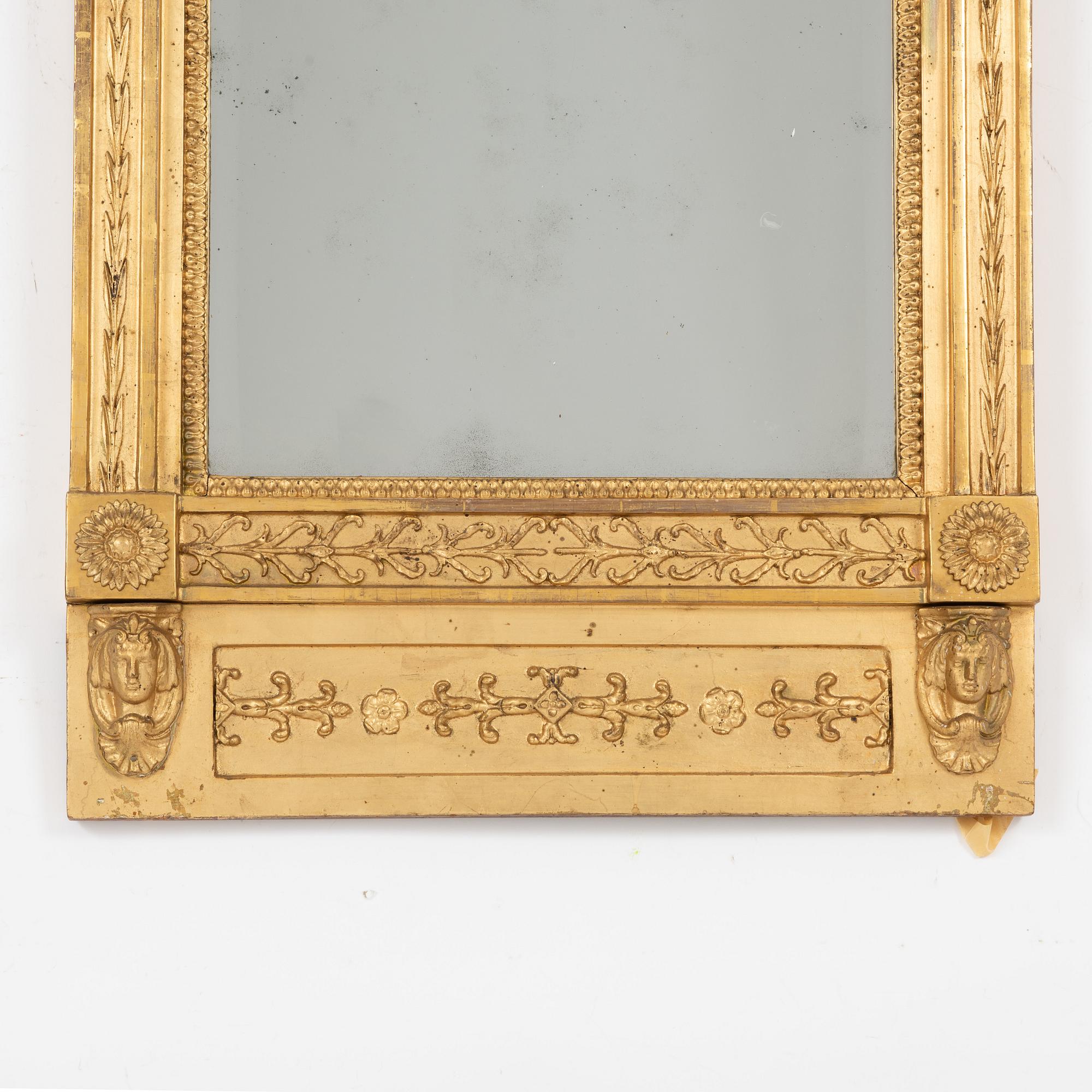 Mirror, late Gustavian, circa 1800.