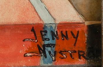 JENNY NYSTRÖM, akvarell, sign.