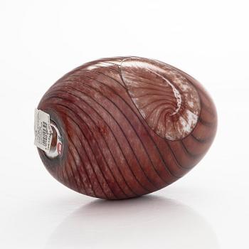 Oiva Toikka, year egg 2010, "Rosebud's egg", signed O. Toikka Nuutajärvi numbered 120/750.