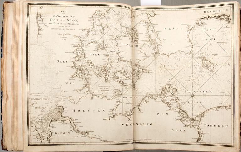 Gustaf af Klint, book, "Sweden's Maritime Atlas", 1797-1815.