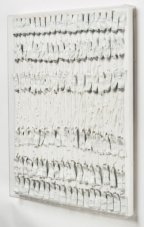 Fernandez Arman, "Monochrome Accumulation No. 5002".