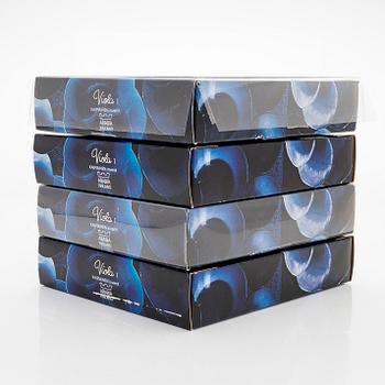 Birger Kaipiainen, a set of four decorative dishes in ceramics, stamped, Arabia, Finland.