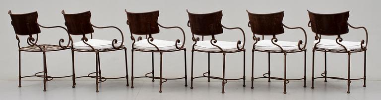 TRÄDGÅRDSSTOLAR, 6 st, 1900-tal.