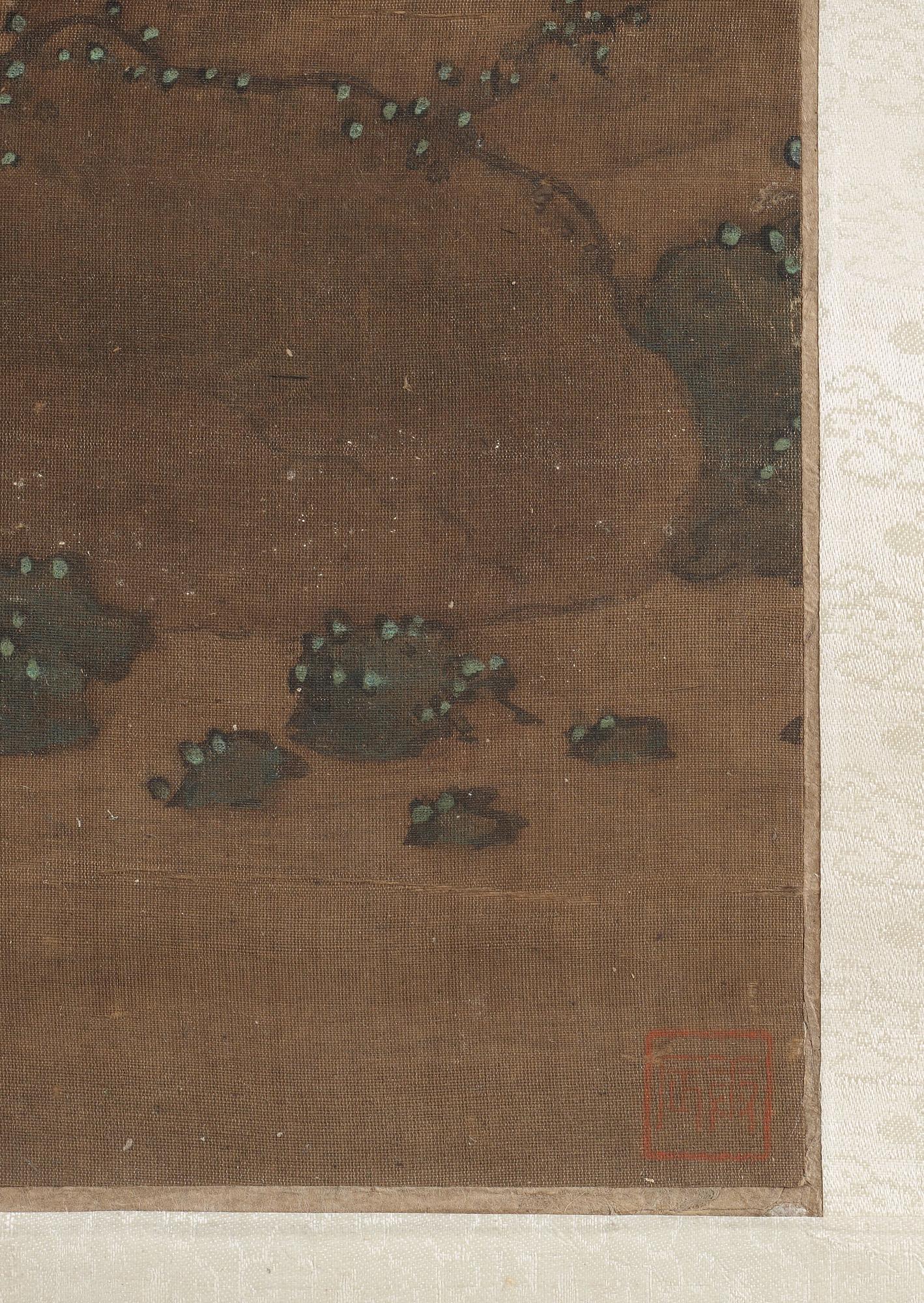 RULLMÅLNING, landskap målat i Song-stil, Qingdynastin, troligen 17/1800-tal.
