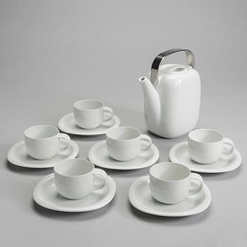 KAFFESERVIS, porslin, 7 delar, "Suomi" Timo Sarpeneva, Rosenthal Studio-linie.