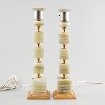 BORDSLAMPOR, ett par, Italien, 1900-talets andra hälft.