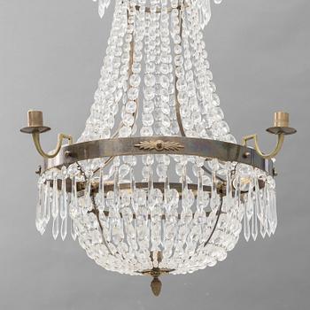 Chandelier, Gustavian style, mid-20th century.