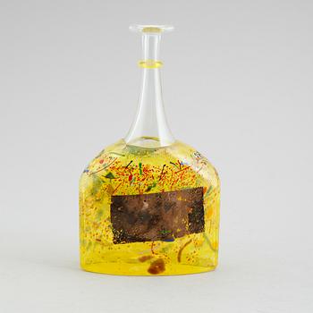 FLASKA, glas, Bertil Vallien, Kosta Boda, signerad.