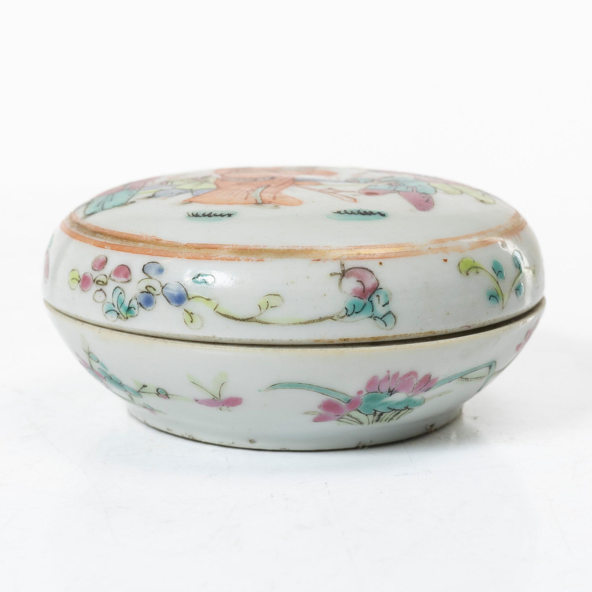 Servisdelar, 6 st, porslin, Kina, 1900-talets början.