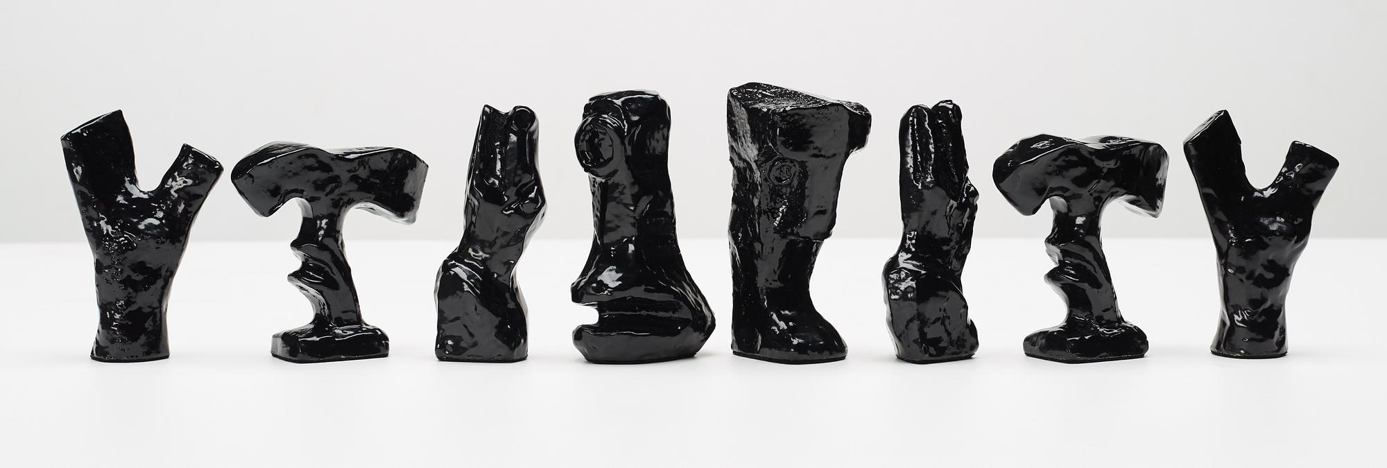 Bengt Lindström, chess game with chess pieces, executed around 1994-95.