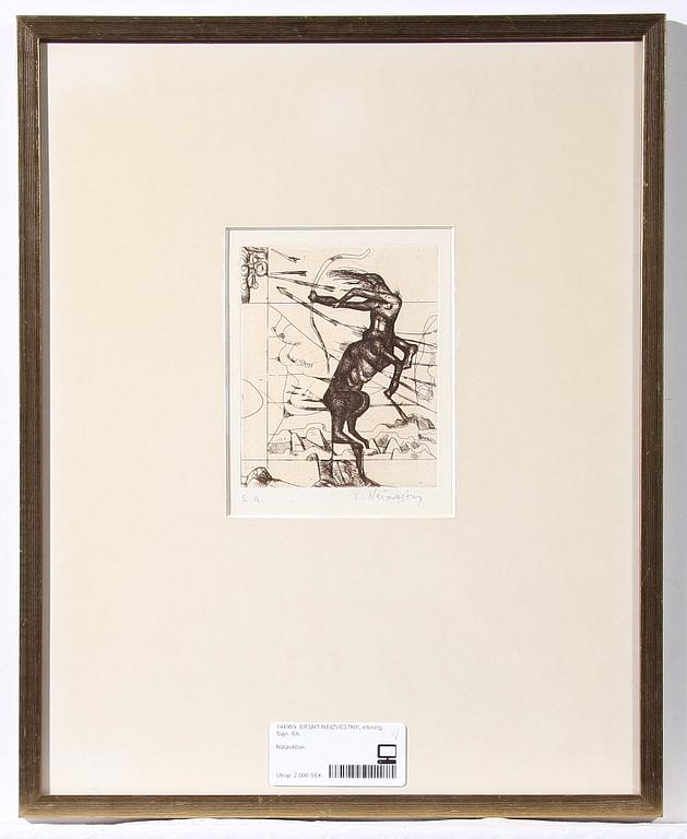 ERNST NEIZVESTNY, etsning. Sign. EA.
