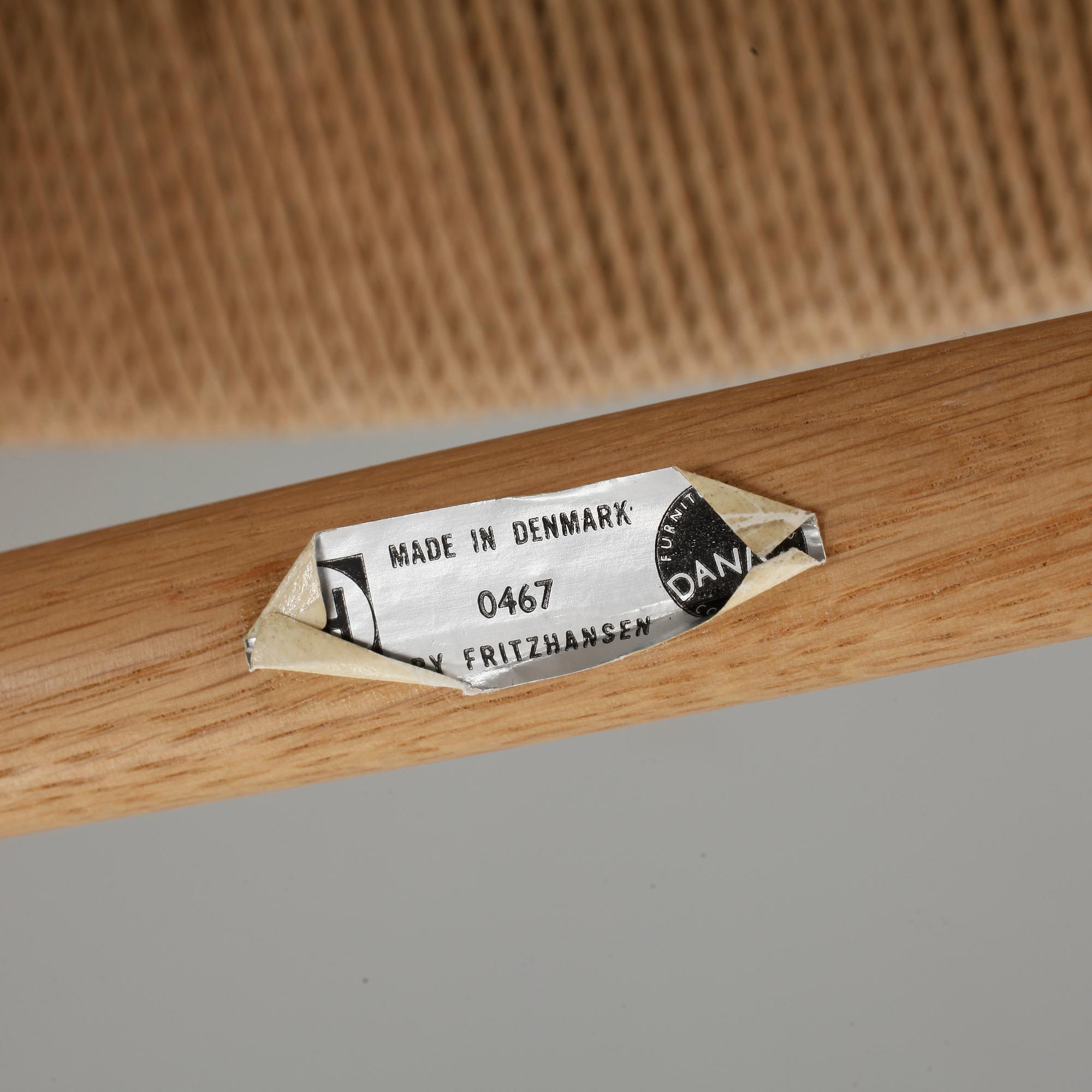 STOLAR, 6 st, "Kyrkstolen/Kirkestolen", Kaare Klint, Fritz Hansen, 1900-talets andra hälft.