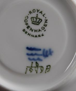 KAFFESERVISDELAR, 21 delar, porslin, "Blå blomst", Royal Copenhagen.