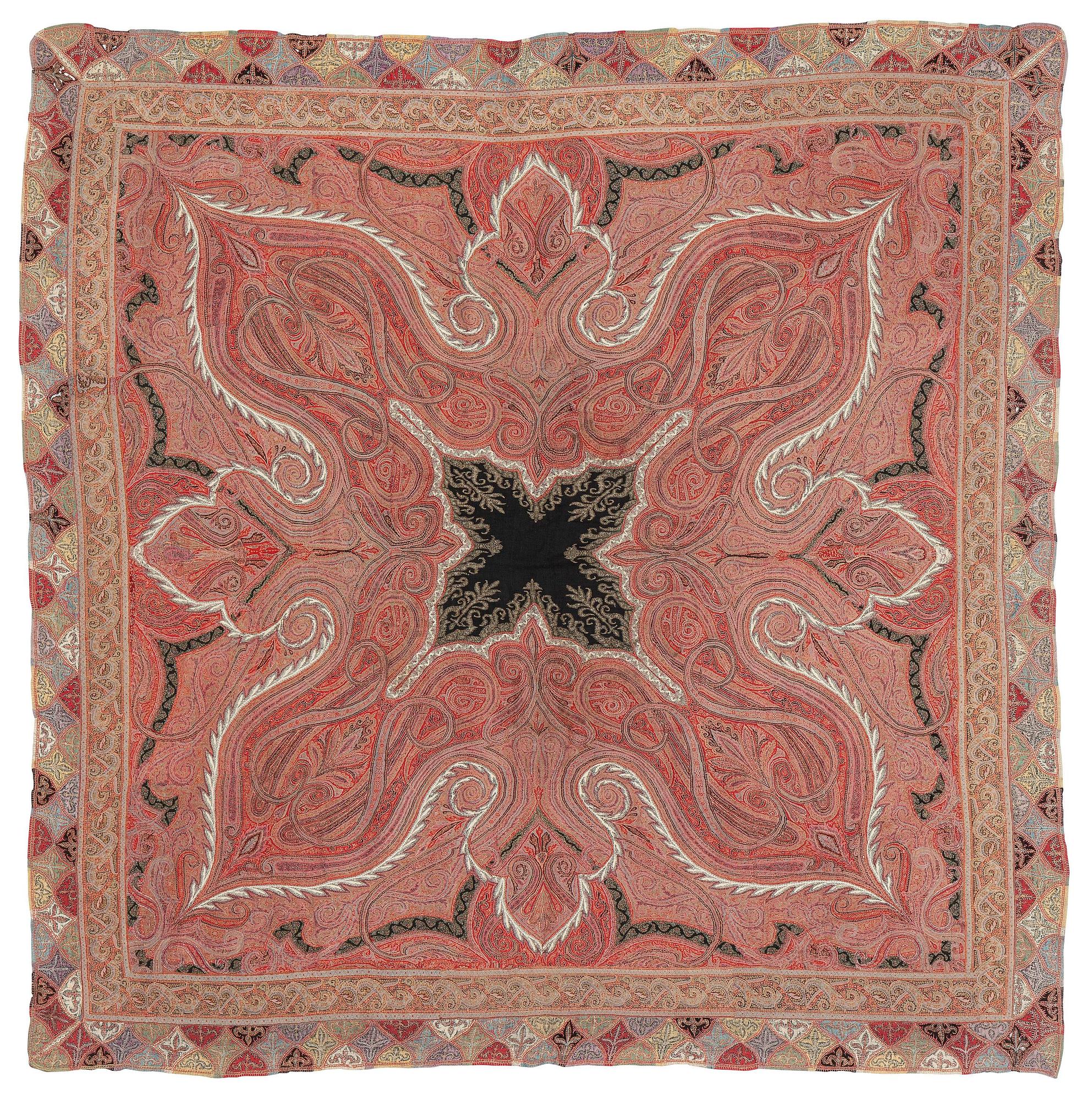 An Indian Kashmir shawl, second half of the 19th century, c. 196 x 196 cm.