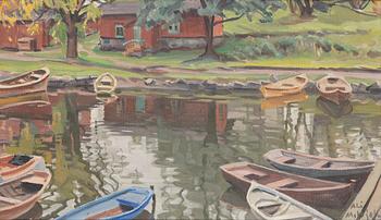 Ali Munsterhjelm, Boats by the Shore.