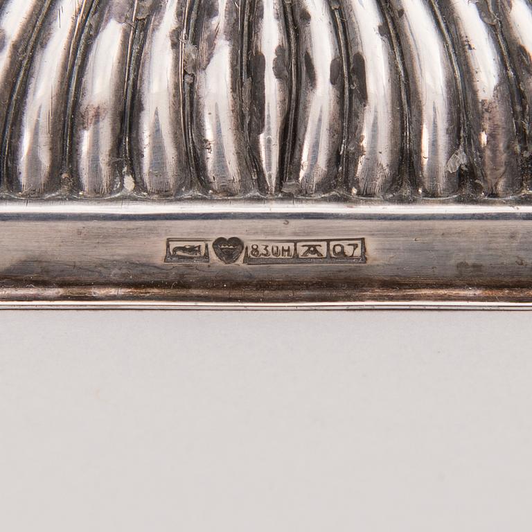 A Finnish Silver Candlestick, marks of Auran kultaseppä, Turku 1969.