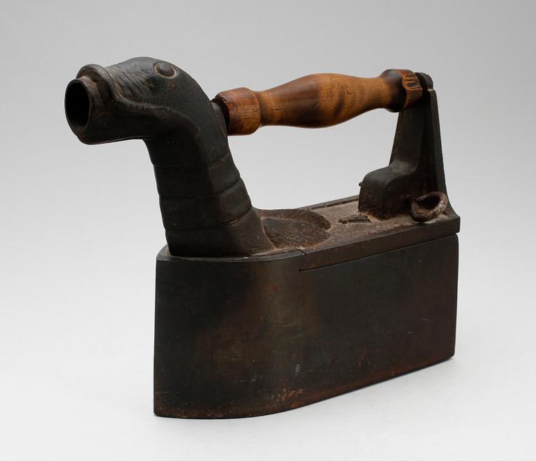 STRYKJÄRN, skrädderi,  gjutjärn, 1800-tal.