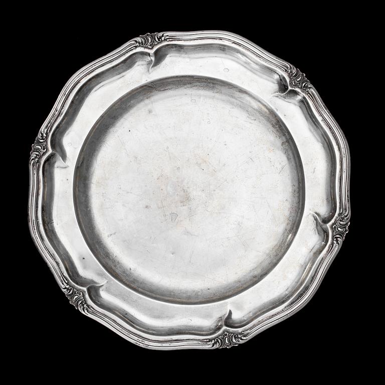 FAT, silver, importstämplar, Carl Fredrik Carlman, Stockholm, 1924. Tot ca 779 g.