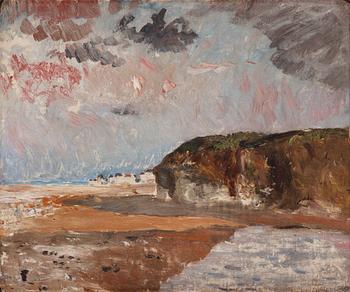 724. Carl Fredrik Hill, Coastal Landscape, Luc-sur-Mer (towards the Cliff of Lion-sur-Mer).