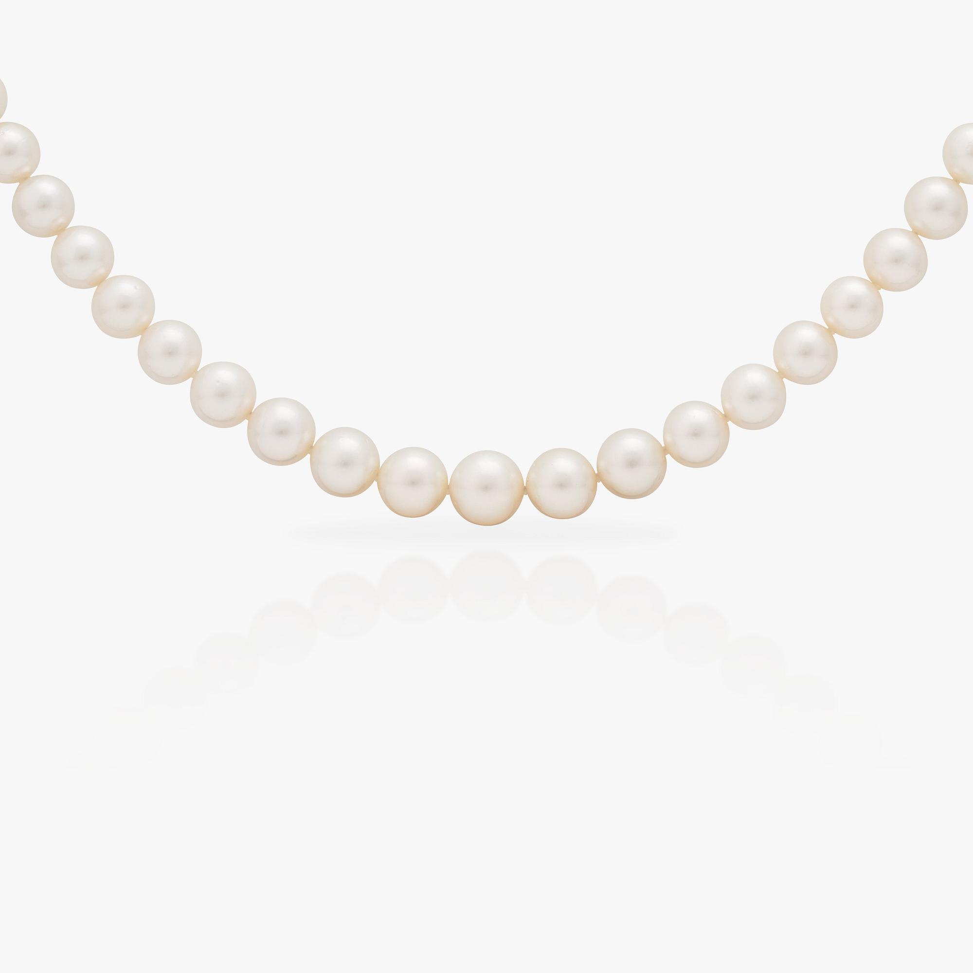 A cultured South Sea pearl necklace.