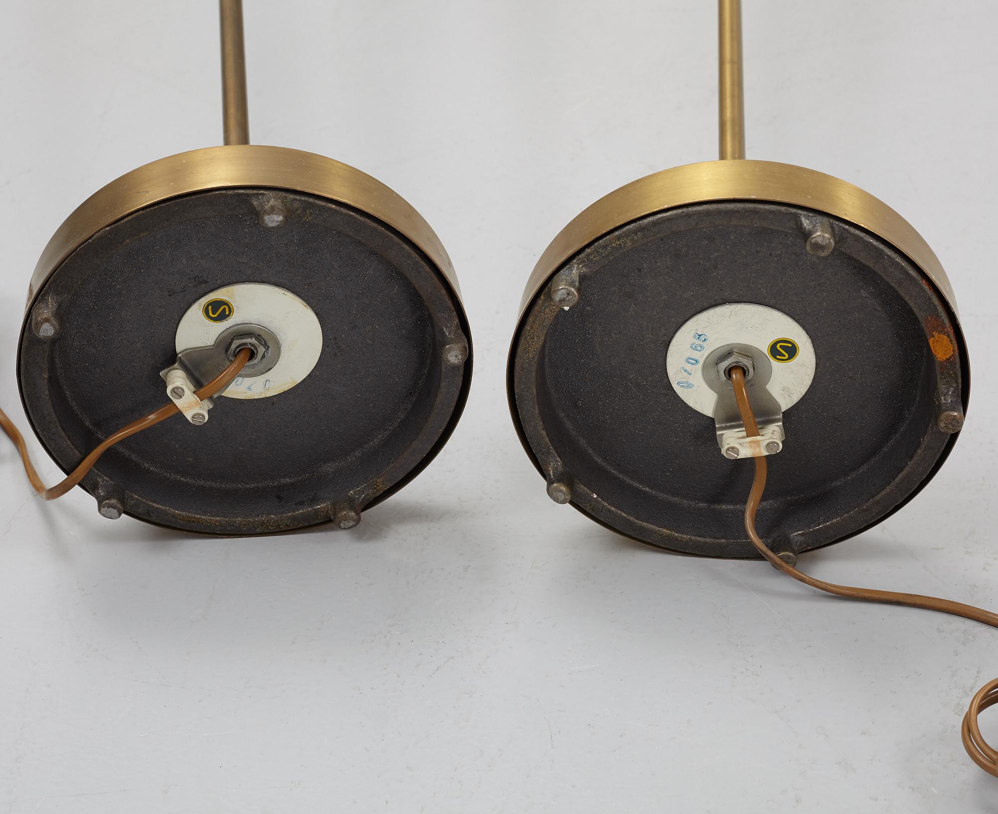 Golvlampor, ett par, Falkenbergs Belysning, 1900-talets andra hälft.