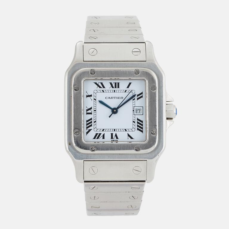 CARTIER, Santos, wristwatch, 29 x 28 (41) mm,