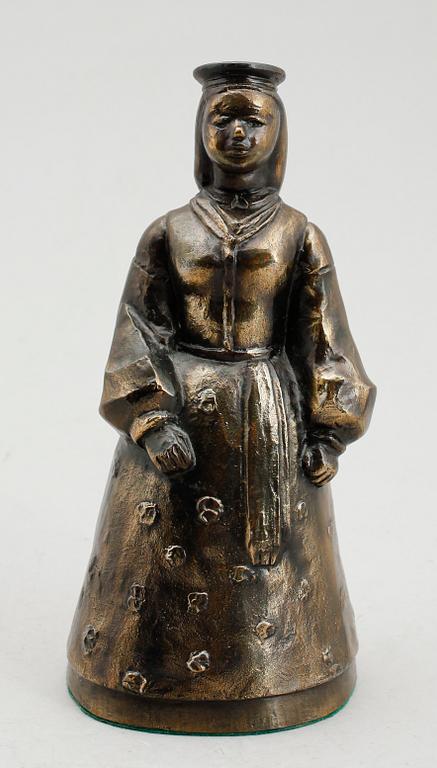 SKULPTUR, bronserad metall, signerad Astrid Rietz.