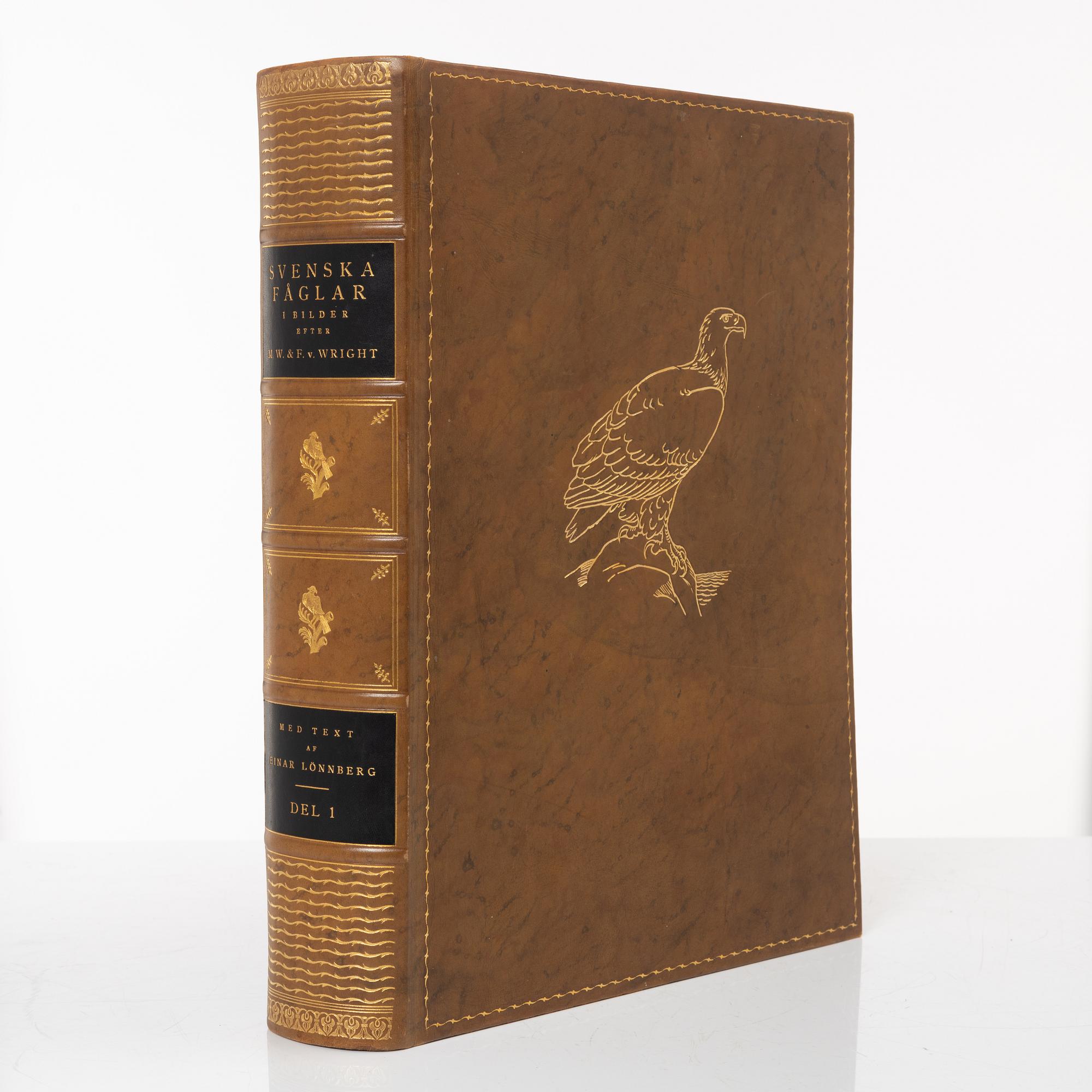 The Wright Brothers, books, 3 volumes, 'Svenska Fåglar', A. Börtzells tryckeri AB, Ivar Baarsen, Stockholm, 1924-1929.
