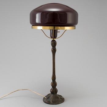 An art noveau table lamp.