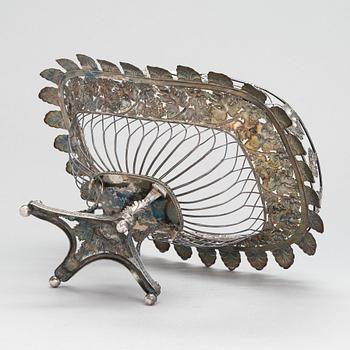 A silver sweetmeat basket, maker's mark of Fredrik Strömsten, active in Helsinki 1813-60.