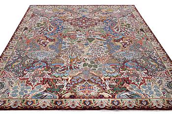 A Kashmar carpet, c. 388 x 299 cm.