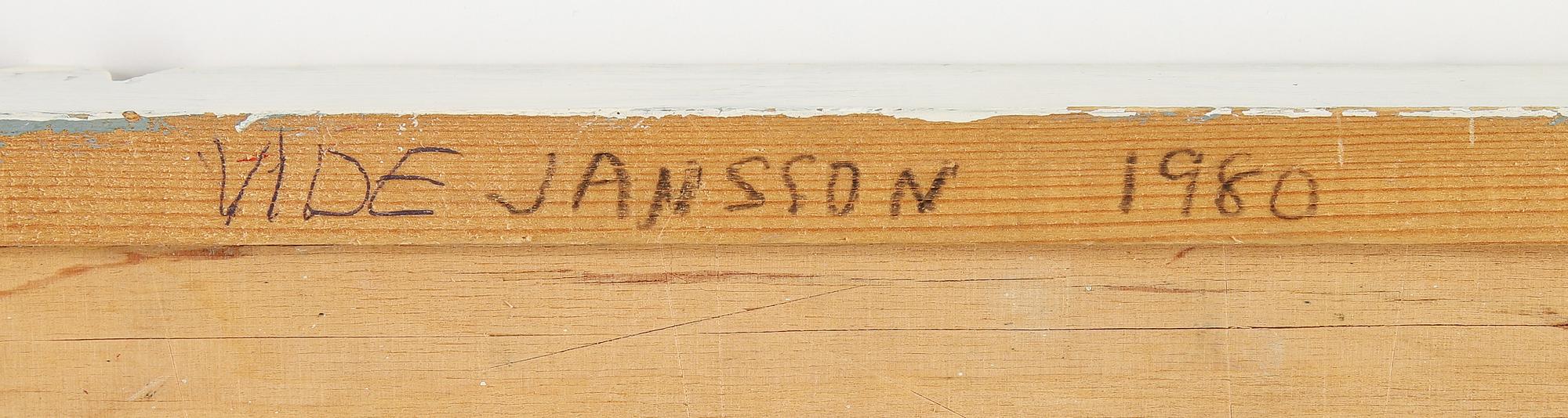 Vide Janson, relief, painted wood, signed and dated 1980 verso.